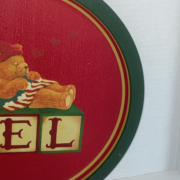 Noel Christmas Round Serving Decorative Tray Taiwan 1988 - Picture 3 of 5